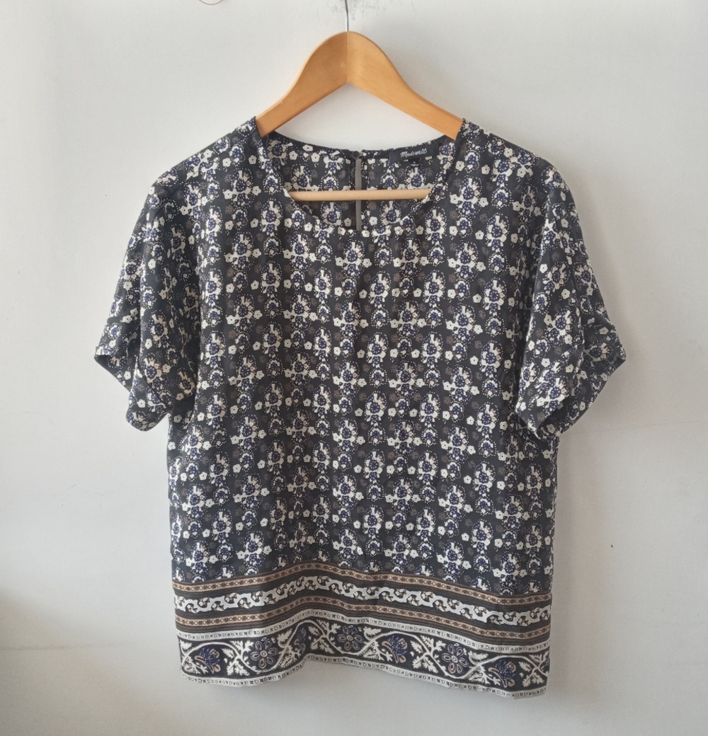 Madewell S Waverly Mosaic Silk Blouse